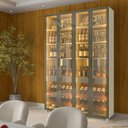 Ver imagem 1 de Cristaleira Bar 4 Portas Reflecta com Pés com LED com Espelho 100% MDF Prisma