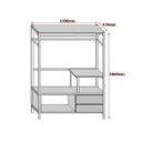 Ver imagem 3 de Módulo Closet 2 Gavetas e Cabideiro Rustic Florença Espresso Móveis