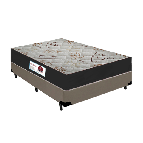 Cama Box Casal + Colchão Top Line Mola Bonnel Serra Negra 60x138x188