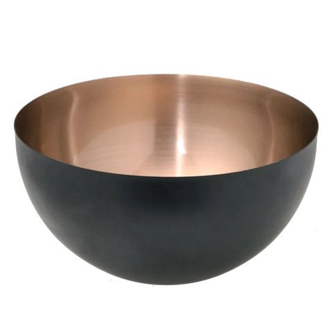 Centro de Mesa Decorativo Preto e Cobre 15cm Paris Luz