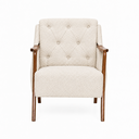Ver imagem 5 de Poltrona Decorativa 75cm Zoe Bouclé Off White - Sallar Home