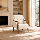 Ver imagem 2 de Poltrona Decorativa 75cm Zoe Bouclé Off White - Sallar Home