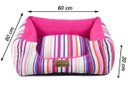 Ver imagem 4 de Cama Quadrada Cachorro ou Gato Luppet Luxo Rosa Listras - G