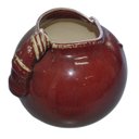 Ver imagem 5 de Jarro Decorativo Cerâmica Rústico Vermelho Terra Estonado 20cm Columbus Gold
