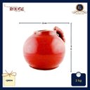 Ver imagem 3 de Jarro Decorativo Cerâmica Rústico Vermelho Terra Estonado 20cm Columbus Gold