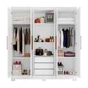 Ver imagem 2 de Guarda Roupa Nt5190 Ref 127 Bco New/bco New Branco New Notav