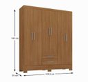 Ver imagem 2 de Guarda Roupa Roupeiro 6p. Abrir 2g Rodial Natal Cinamomo 50gr6223