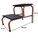 Ver imagem 2 de Escadinha para Tatuador 2 Degraus Esmaltada Bronze Medcombo