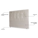 Ver imagem 3 de Cabeceira Estofada Cama Box Casal Fiorella 140cm Suede Marfim - Desk Design