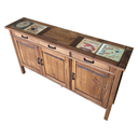 Ver imagem 6 de Balcão Aparador Cozinha Madeira Maciça Resistente Acabamento Encerado Cor Imbuia Tampo Cerâmica