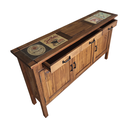 Ver imagem 5 de Balcão Aparador Cozinha Madeira Maciça Resistente Acabamento Encerado Cor Imbuia Tampo Cerâmica