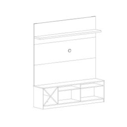 Rack com Painel para TV até 50 Polegadas 2 Portas Adega Vicenza - 5 Rack com Painel para TV até 50 Polegadas 2 Portas Adega Vicenza - 5