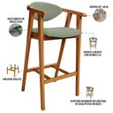 Ver imagem 7 de Kit 02 Banquetas Alta para Cozinha Bancada Bar Sala de Jantar Fixa Cecília L02 Bouclê Oliva