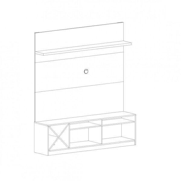 Rack com Painel para TV até 50 Polegadas 2 Portas Adega Vicenza  - 5