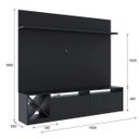 Ver imagem 3 de Estante para TV e Home Theater até 50 Polegadas 160CMX180CM 2 Portas Adega Vicenza Preto