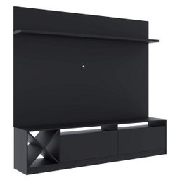 Estante para TV e Home Theater até 50 Polegadas 160CMX180CM 2 Portas Adega Vicenza Preto - 4 Estante para TV e Home Theater até 50 Polegadas 160CMX180CM 2 Portas Adega Vicenza Preto - 4