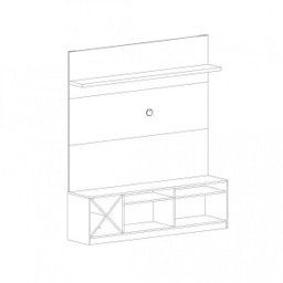 Estante para TV e Home Theater até 50 Polegadas 160CMX180CM 2 Portas Adega Vicenza Preto - 5 Estante para TV e Home Theater até 50 Polegadas 160CMX180CM 2 Portas Adega Vicenza Preto - 5