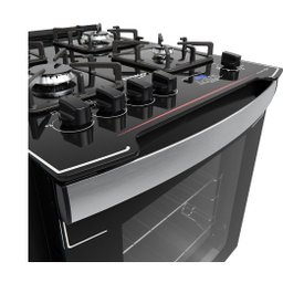 Fogão de Embutir 4 Bocas Preto com Mesa de Vidro e Timer Digital Dako Diplomata Grill Bivolt - 4
