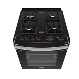 Fogão de Embutir 4 Bocas Preto com Mesa de Vidro e Timer Digital Dako Diplomata Grill Bivolt - 2