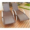 Ver imagem 5 de Kit 2 Espreguiçadeiras Reclináveis Itapema Móveis Brasil de Coração