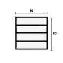Ver imagem 2 de Vitro Basculante Alumínio Preto 80 (a) X 80 (l) - Hale
