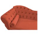 Ver imagem 4 de Divã Recamier Sofá Juliana 1,85M Lado Direito Suede Terracota Sala de Estar Recepção Quarto