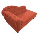 Ver imagem 5 de Divã Recamier Sofá Juliana 1,85M Lado Direito Suede Terracota Sala de Estar Recepção Quarto