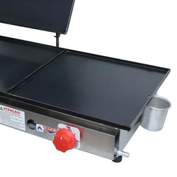 Kit Lanchonete Mesa de Manipulação 190x70cm + Fritadeira a Gás 2 Cuba + Chapa a Gás 60cm - 6