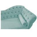 Ver imagem 4 de Divã Recamier Sofá Juliana 1,85M Lado Esquerdo Suede Azul Tiffany Sala de Estar Recepção Quarto Escr