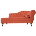 Ver imagem 2 de Divã Recamier Sofá Juliana 1,85M Lado Esquerdo Suede Terracota Sala de Estar Recepção Quarto