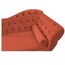 Ver imagem 4 de Divã Recamier Sofá Juliana 1,85M Lado Esquerdo Suede Terracota Sala de Estar Recepção Quarto