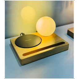 Luminária Orion de Mesa C/globo de Vidro e Carregador por Indução Ofertamo - 2