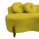 Ver mais imagens de Namoradeira Sofá Feijão Lounge 120cm Orgânica Veludo Amarelo
