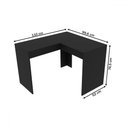 Ver imagem 4 de Penteadeira Escrivaninha com Espelho Pe2021 Preta - Tecno Mobili