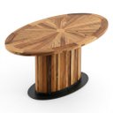 Ver imagem 3 de Mesa de Jantar Oval em Madeira 79x160x80cm