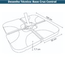Ver imagem 2 de Base Central para Ombrelone Lateral 100 Cm Largura San Martin e Cancun Rivatti Polietileno Hdpe