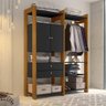 Closet para Quarto Toronto Carvalho - Preto - 1