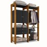 Closet para Quarto Toronto Carvalho - Preto - 4