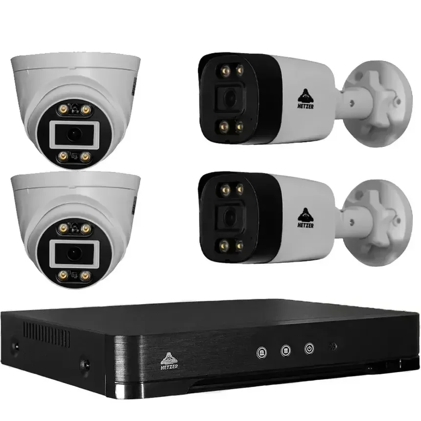 Kit de Segurança Cftv com Dvr de 4 Canais e Câmeras Hetzer - Sistema de Vigilância em Alta Definição - 3