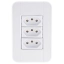 Ver imagem 1 de CONJUNTO 4X2 3 TOMADAS 2P+T 10A 250V TABLET BRANCO