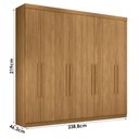 Ver imagem 3 de Guarda Roupa Casal Master New 8 Portas e 4 Gavetas Cinamomo - Santos Andirá