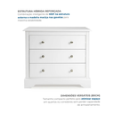 Ver imagem 4 de Cômoda Para Quarto 3 Gavetas em MDF 80cm Louise