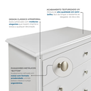 Ver imagem 5 de Cômoda Para Quarto 3 Gavetas em MDF 80cm Louise