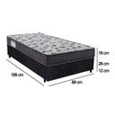 Ver imagem 5 de Cama Box Solteiro Suede + Colchão de Espuma D33 - Sereneprime - 88cm Preto