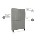 Ver imagem 3 de Cabeceira Estofada Cama Box Solteiro Carla 100cm Linho:cinza Escuro