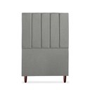Ver imagem 1 de Cabeceira Estofada Cama Box Solteiro Carla 100cm Linho:cinza Escuro