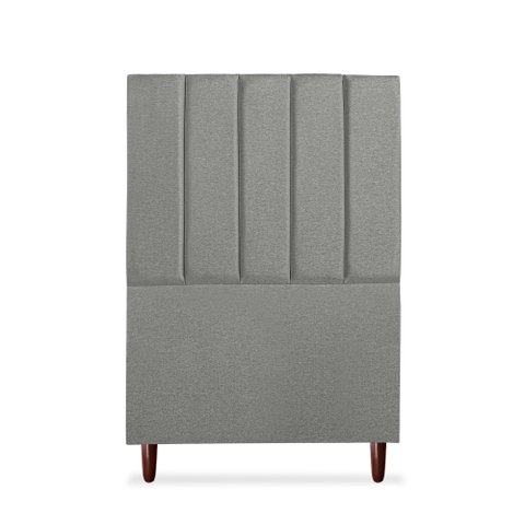 Cabeceira Estofada Cama Box Solteiro Carla 100cm Linho:cinza Escuro