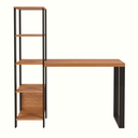 Ver imagem 3 de Mesa para Escritório 5 Prateleiras Industrial Freijó/preto - Dalla Costa