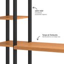 Ver imagem 4 de Mesa para Escritório 5 Prateleiras Industrial Freijó/preto - Dalla Costa