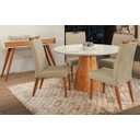 Ver imagem 1 de Mesa de jantar + 4 Cadeiras Itália tampo 120cm capuccino
